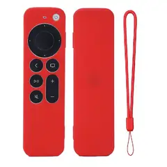 GENERICO - FUNDA FORRO PROTECTOR CONTROL APPLE TV 2DA Y 3RA GENERACIÓN, ROJO