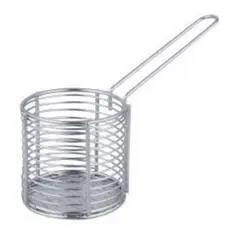 ALUMAR - CANASTA ACERO INOXIDABLE CHIP REDONDO 8 CMS