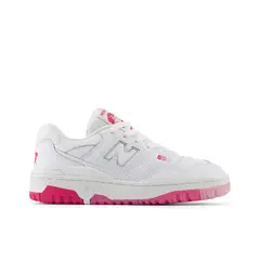 NEW BALANCE - Tenis Deportivos Marca 550 Blanco/Rosa Niños