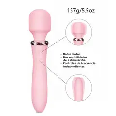 GENERICO - Vibrador Masajeador Doble Estimulación Dildo Recargable