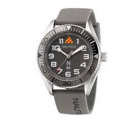 NAUTICA - Reoj Análogo Original NAPFWF202 Deportivo Color Gris para Hombre