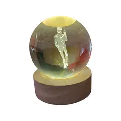 INFANTILES CAJUROMIX - Hechicero Supremo Lámpara Esférica 3D con Base de Madera