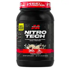 MUSCLETECH - Proteína con creatina Nitro-Tech Whey 2libras Cookies and Cream