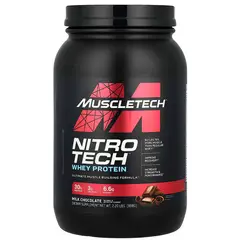 MUSCLETECH - Proteína con creatina Nitro-Tech Whey 2libras Chocolate