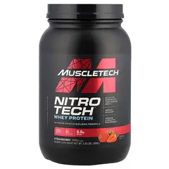 MUSCLETECH - Proteína con creatina Nitro-Tech Whey 2libras Fresa