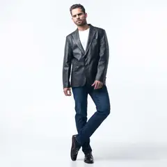 MARIO HERNANDEZ - Chaqueta Blazer Moises Negro Marruecos