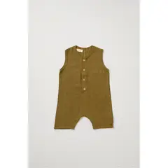GENERICO - Enterizo Lino Natural con Botones - Gael Baby Samuu