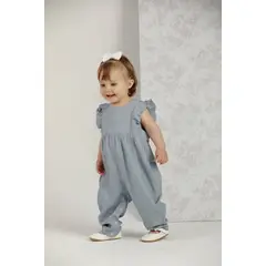 BABY SAMUU - Enterizo Lino Volantes Delicados Elisa