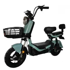 GENERICO - Bicicleta Electrica Verde 600 W Amortiguación