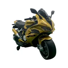 BEBESUNITA - Moto Recargable Niños 3-12 Años Acelradr Manbrio Llanta Goma