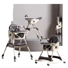 GENERICO - Silla Comedor Multifuncional Plegable Y Reclinable Gris