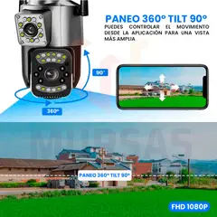 AWEI - Camara doble lente gris wifi v380 maxima seguridad