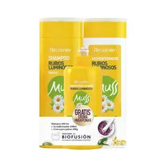 MUSS - Kit Rubios Shampoo + Acondicionador + Crema Gratis