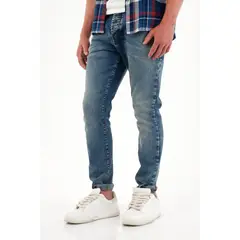TENNIS - Jean Skinny tiro medio azul medio para hombre