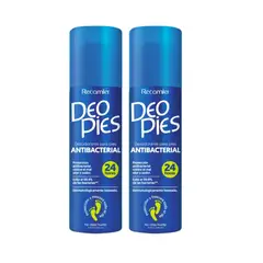 DEO PIES - Desodorante Para Pies Antibacterial 260 ml x 2 Unidades