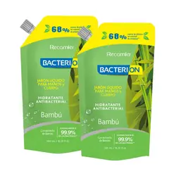 RECAMIER - Jabón Líquido Antibacterial Bambú Bacterion 500 ml x 2