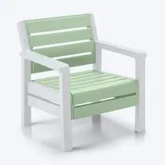 RIMAX - Sillón Plastico Barú Verde - Blanco.