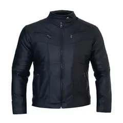 SYK - Chaqueta de cuerotex Denver tipo slim para hombre
