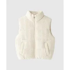 VANN - Chaleco Acolchado Tejido Para Mujer Marfil