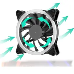 GENERICO - Ventilador Fan Cooler 120mm Caja Pc Gamer Luz Led Rainbow