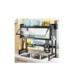 GENERICO - Escurridor Organizador De Loza Platero Gabinete Con Tapa 65cm