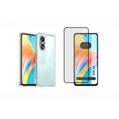 GENERICO - Funda Rígida Antichoque + Vidrio Templado Para OPPO A58 4G