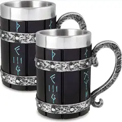 GENERICO - Vaso Cerveza Vikingo Jarra Mug Cervecero Acero