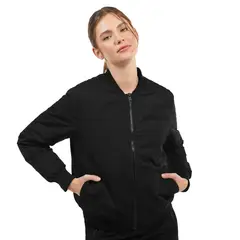 TOTTO - Chaqueta para mujer bomber negra XL -