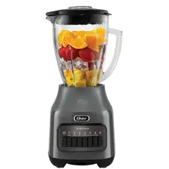 OSTER - Licuadora 1.5 Litros Vaso Vidrio 800W Gris