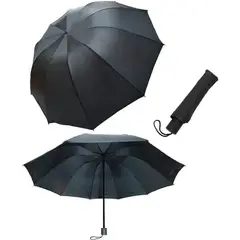 GENERICO - Sombrilla Grande Antibrisa Manual 10 Varillas Con Protección Solar