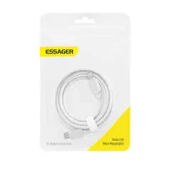 GENERAL - Cable Essager Lightning A C 2M Trenzado Blanco