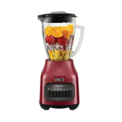 OSTER - Licuadora 1.5 Litros Vaso Vidrio 800W Roja