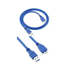 GENERICO - Cable USB 3.0 Tipo B para Disco Duro Externo Azul