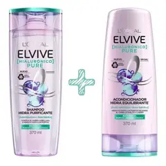 LOREAL PARIS - Kit Acondicionador Hidra Equilibrante y Shampoo Hialuronico