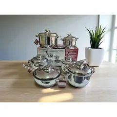 GENERICO - Batería de ollas en acero quirúrgico 12 piezas SwissHome