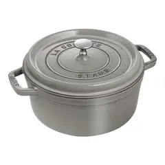 GENERICO - Olla Redonda de Hierro Fundido 37 L Gris Grafito Staub