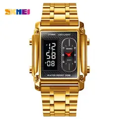 SKMEI - Reloj Modelo 1868 Dorado Doble movimiento Caballero