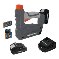 GLADIATOR - Grapadora Y Clavadora Inalambrica Bateria + Cargador + Obseq