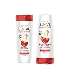 LOREAL PARIS - Kit Acondicionador y Shampoo Reparadores Loreal Elvive