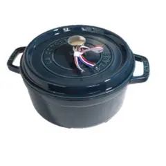 STAUB - Olla redonda de hierro fundido 24 cm azul mar -