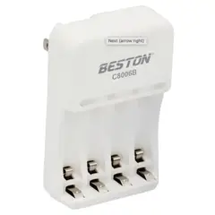 BESTON - Cargador De Pilas Para AA Y AAA Eficiente Y Seguro