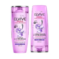 LOREAL PARIS - Kit Acondicionador y Shampoo Hidratante Loreal Elvive