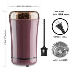 GENERICO - Molino Eléctrico Portátil Granos Especias Moledor Multiusos