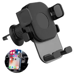 GENERICO - Soporte Retráctil para Celular Carro Fijación Rejilla de Ventilación con Gancho A91