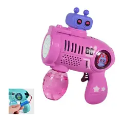 GENERICO - Pistola Burbujas Electrica Recargable Luces Sonido Niños