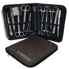 SURGIMAX - KIT DISECCION DE 13 PIEZAS COLOR VINOTINTO