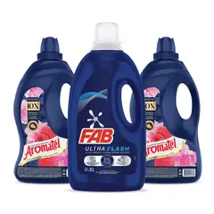 FAB - Aromatel Frambuesa 5L + Detergente Ultra Liquido 3l