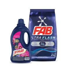 FAB - Detergente 4KG y Suavizante Aromatel Floral 1.8L