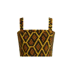 AUTORA BY MEIF RUBIO - Top recto Animal print Leopardo- Bodychain para Conciertos y festivales
