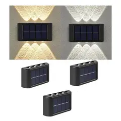 GENERICO - Lampara Pared Fachada Solar Decorativa kit x 3